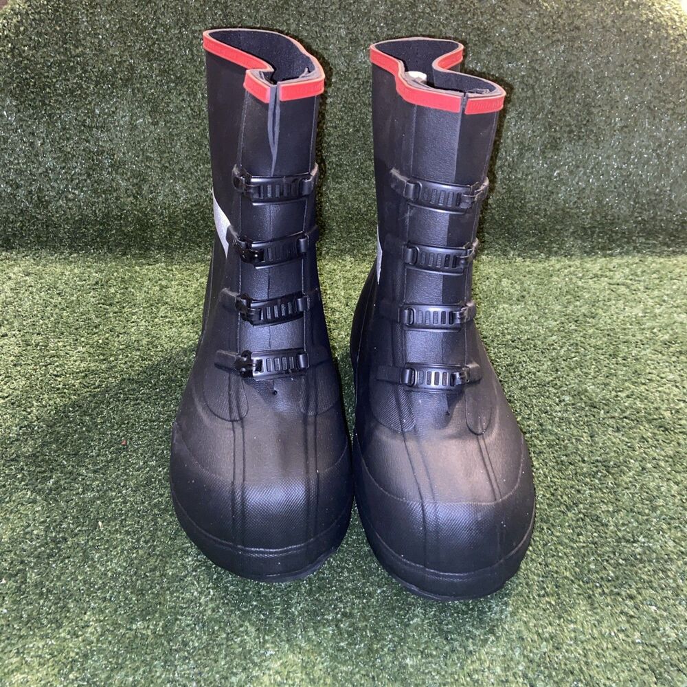 Tingley Winter-Tuff 4-Buckle Ice Traction Spiked Overshoe Rubber Boots Mens 12